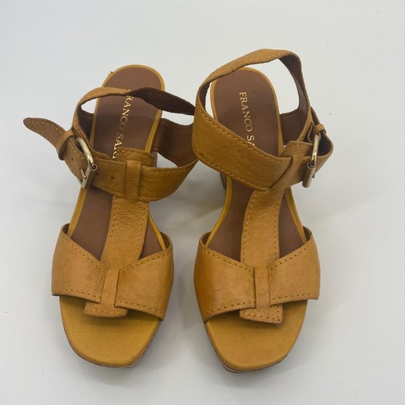 franco sarto yellow wedge